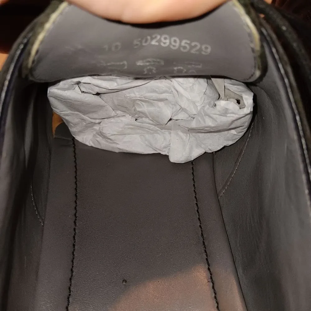 Hugo Boss Textured Leather Oxford Men's Size 10